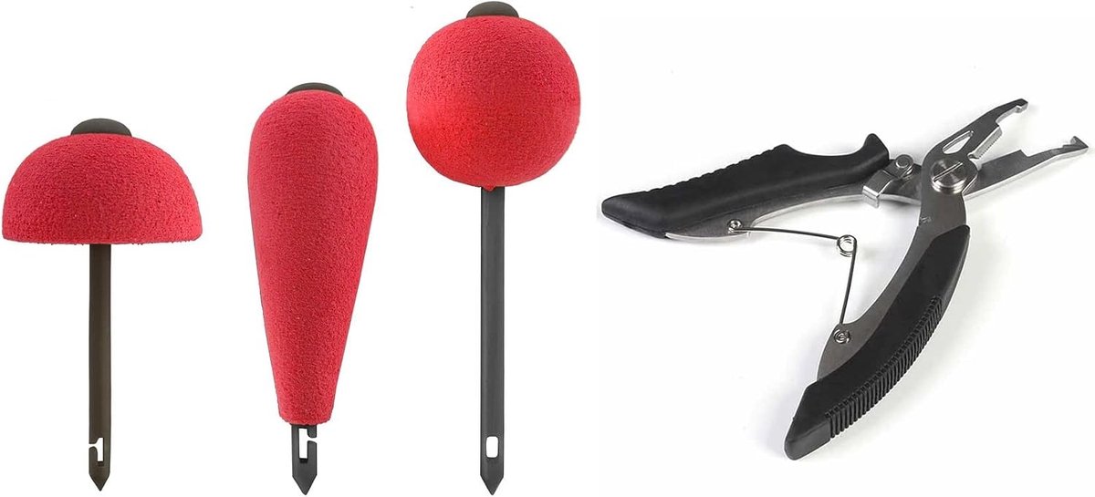 Pop-up kit voor dood aas - drijvende systemen - 3 floats + visschaar - ideaal voor snoekvissen - ShopVlot