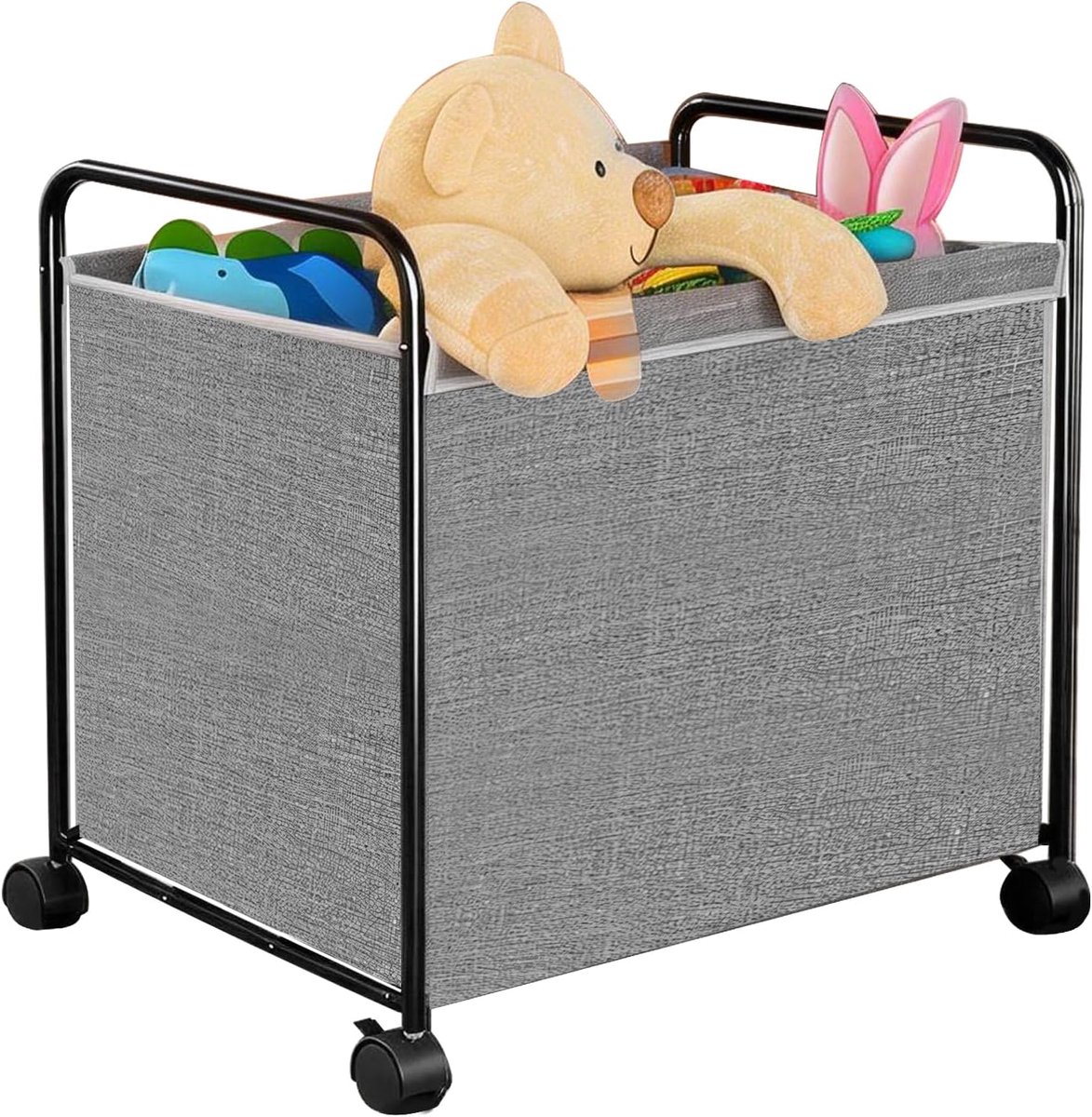 SnelShoppen - Opbergbak Speelgoeddoos met Wielen - Grote kunststof opbergtas voor kinderen - Multifunctioneel, Mobiel, Ideaal voor Speelgoed, Kleding,