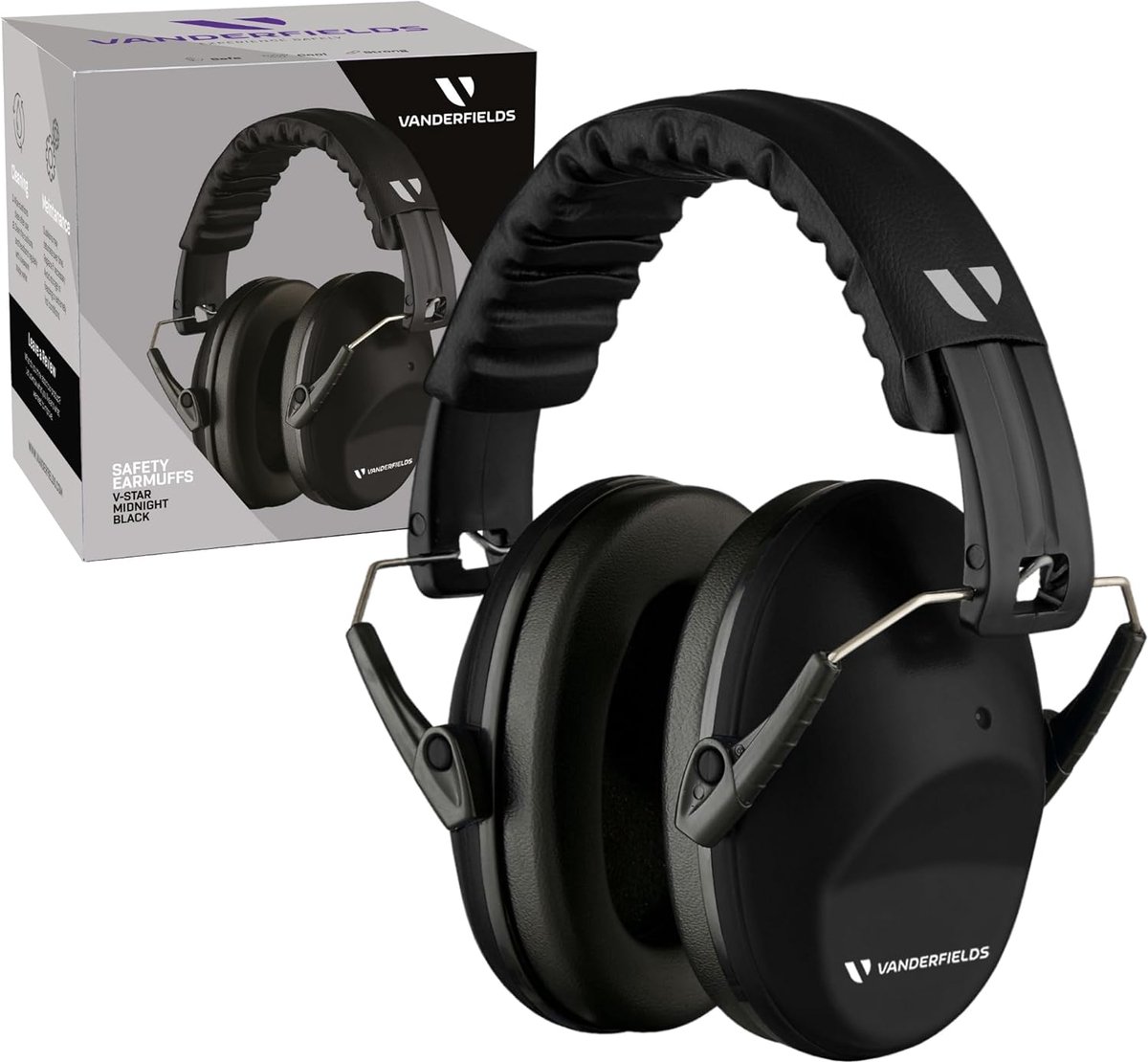 SnelShoppen - Premium Oorkappen Kinderen 3-12 Jaar - Geluidsisolatie 33.2dB - Comfortabele Hoofdtelefoon in Midnight Black voor Feest, Kamperen en Thu