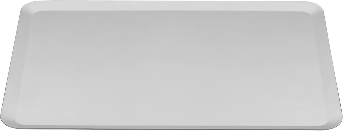 SnelShoppen - Aluminium Bakplaat 40x30 cm - Smooth Baking Tray met Grijze Randen - Ideaal voor Taarten, Pizza's, Quiches en Meer - Professionele Kwali