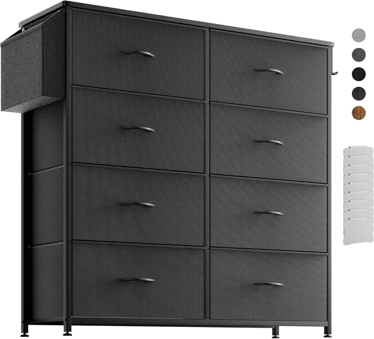 SnelShoppen - Opbergkast met 8 Lades - Geurvrij Canvas - Multifunctionele Kleding- en Speelgoedopbergunit voor Woonkamer, Hal en Slaapkamer