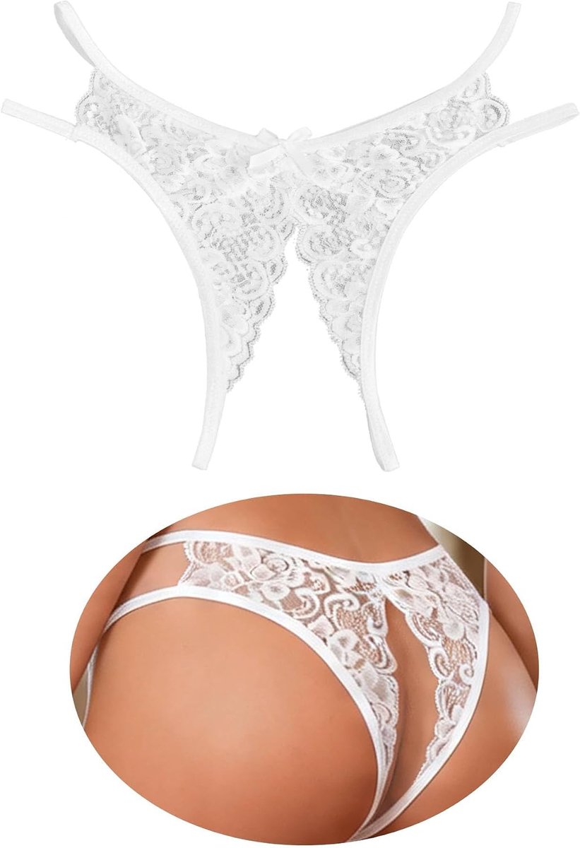 Thong voor vrouwen XXL - wit - comfortabel - perfect voor dagelijks gebruik - ShopVlot