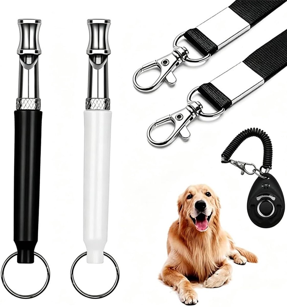 Hondenfluitjes 2 stuks - Hoge frequentie - Duidelijke trainingssignalen - Voor terugroeptraining - ShopVlot