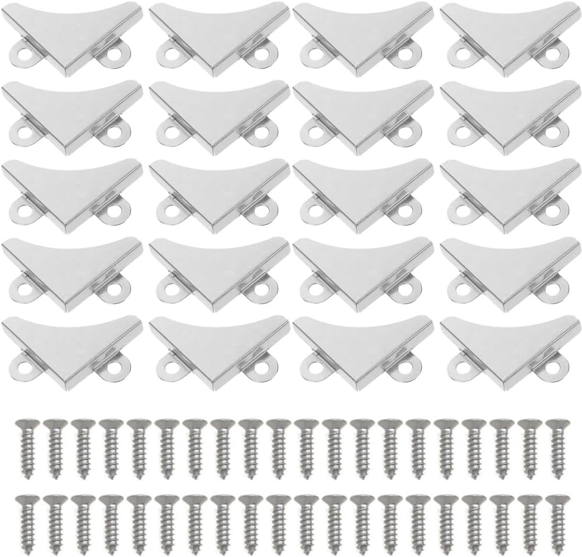 Hoeksteunen voor spiegels 30.3 x 10 x 5.5 mm - Set van 20 stuks - Inclusief schroeven - Ideaal voor badkamer en thuis - ShopVlot