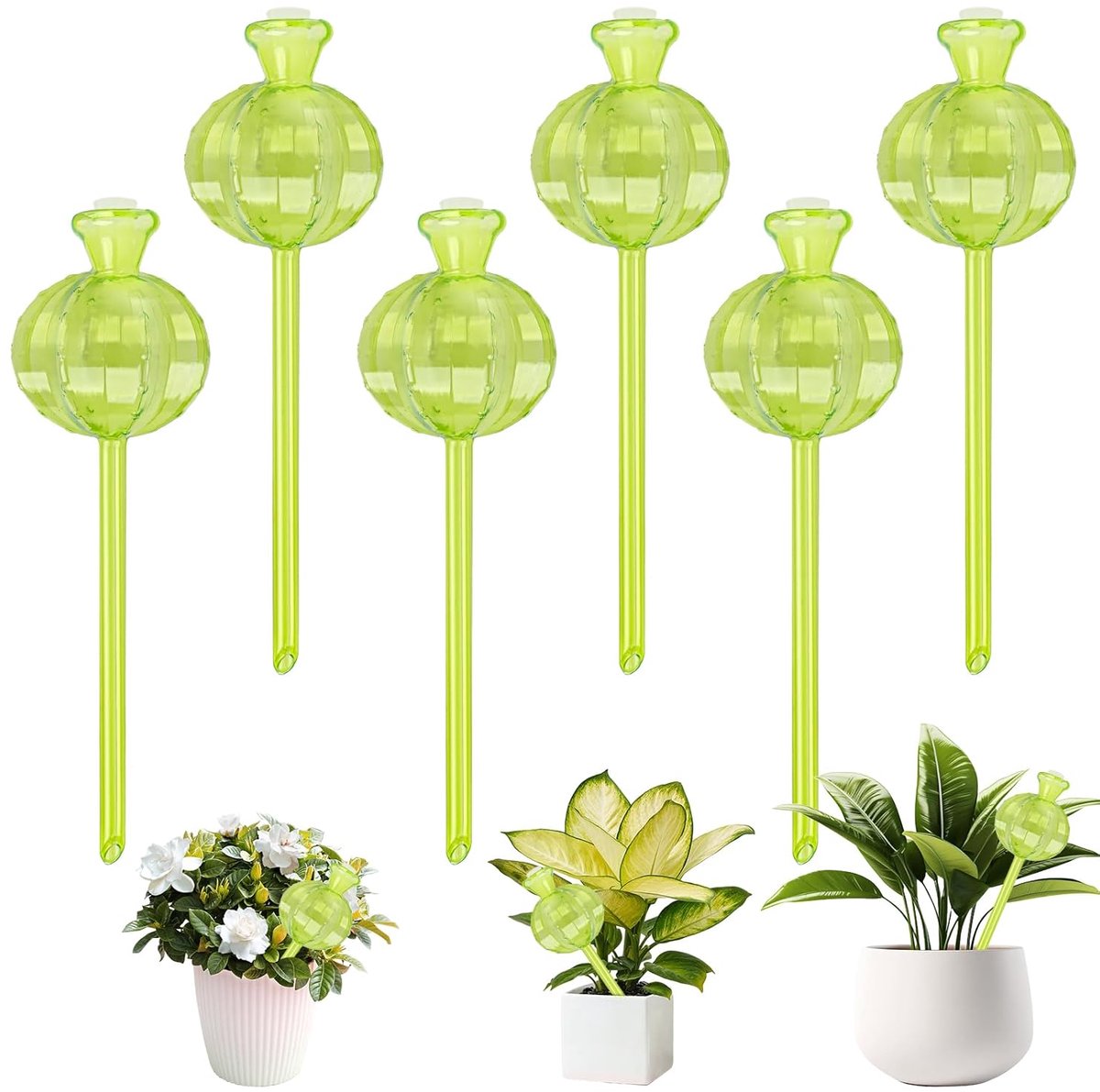 SnelShoppen - 6 stuks Cactus-Irrigatieballen, Automatische Zelfbewatering voor Planten, Kunststof Waterdispenser voor Potplanten, Balkon en Tuinplante