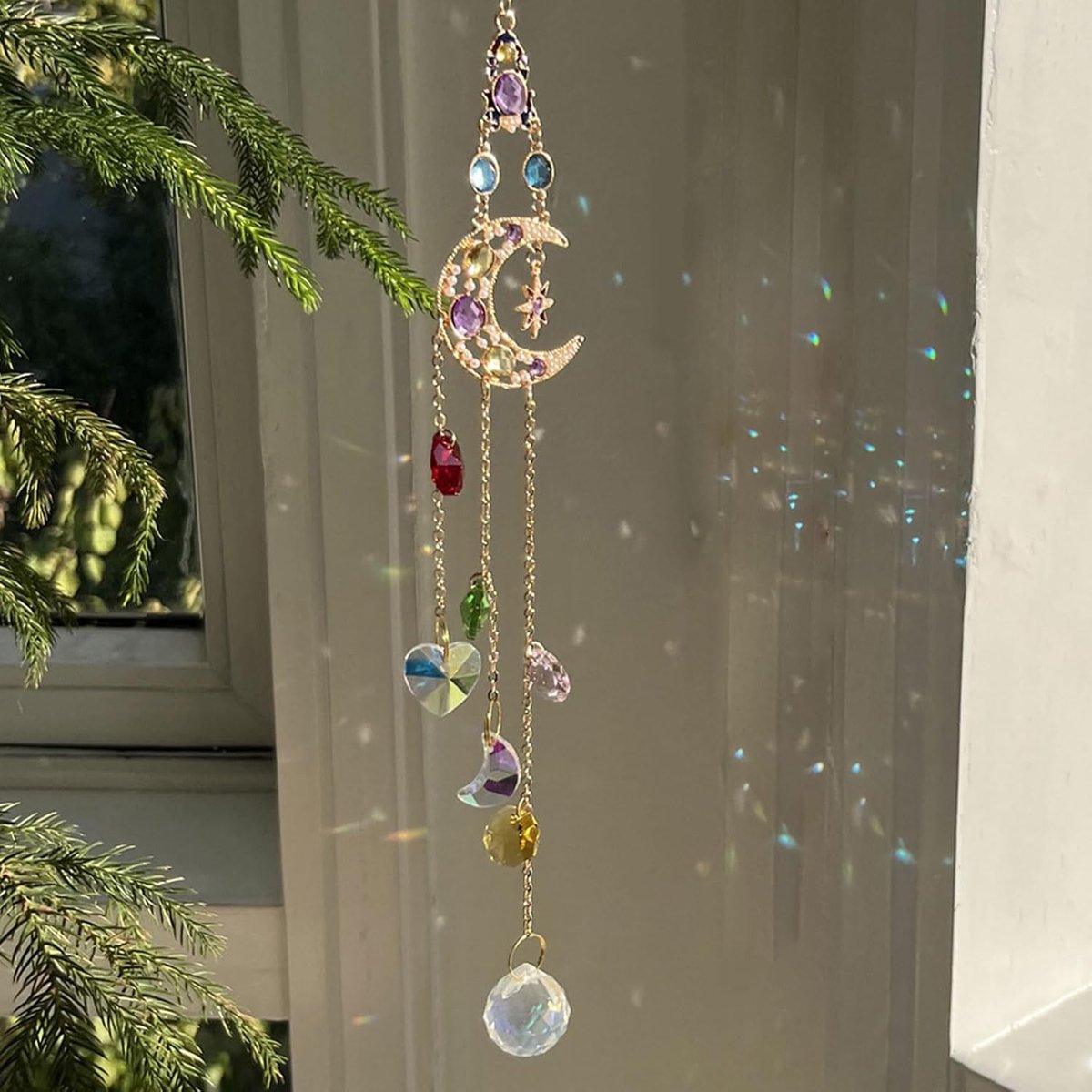 Prisma's kristal, zonnevanger kristal, zonnevanger hanger, zonnevanger om op te hangen, Crystal Suncatcher, voor ramen, huis, tuin, Kerstmis, dag, feest, bruiloft