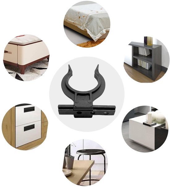 10 stuks keukenplint bevestiging, keuken plintbekleding, plintclips, plinthouder keuken, plintpaneelhouder, keukenplint clips, plintbevestiging met 30 schroeven, zwart — afbeelding 5