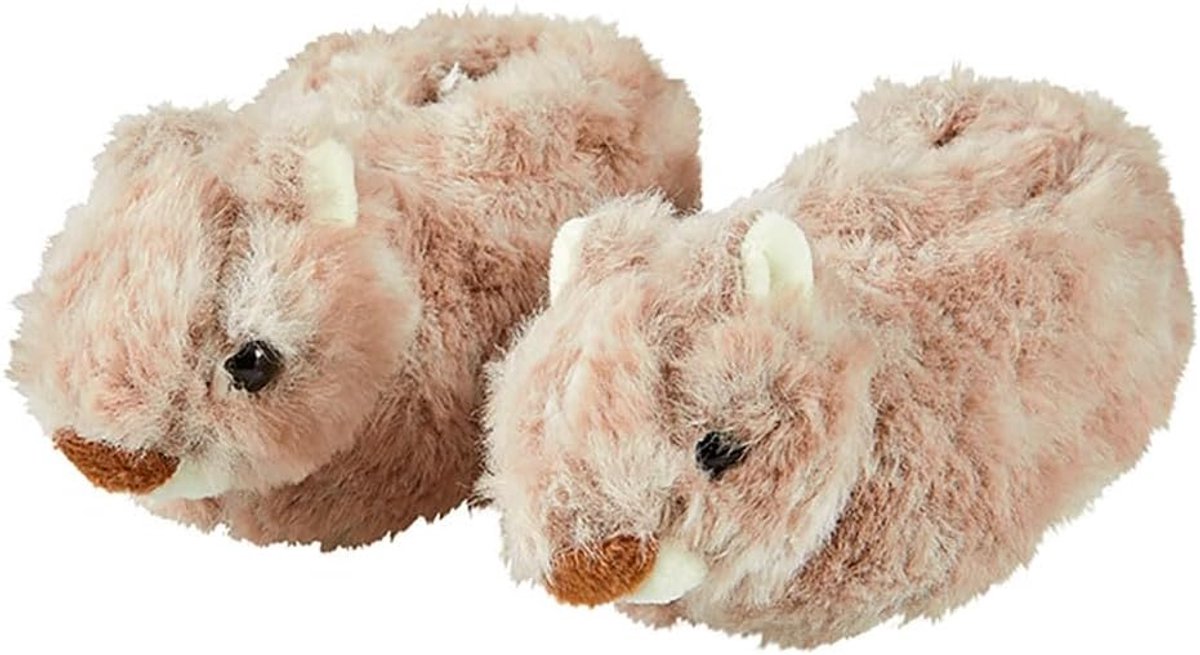 Sloffen - Hamster - Bruin - Maat 18/19 - Pantoffels baby - kraamcadeau jongen - kraamcadeau meisje
