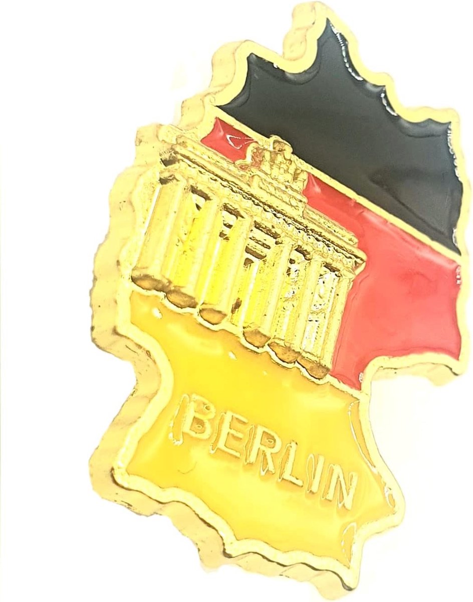 Duitse vlag Berlijn Brandenburger Tor Deutschland metalen pin badge