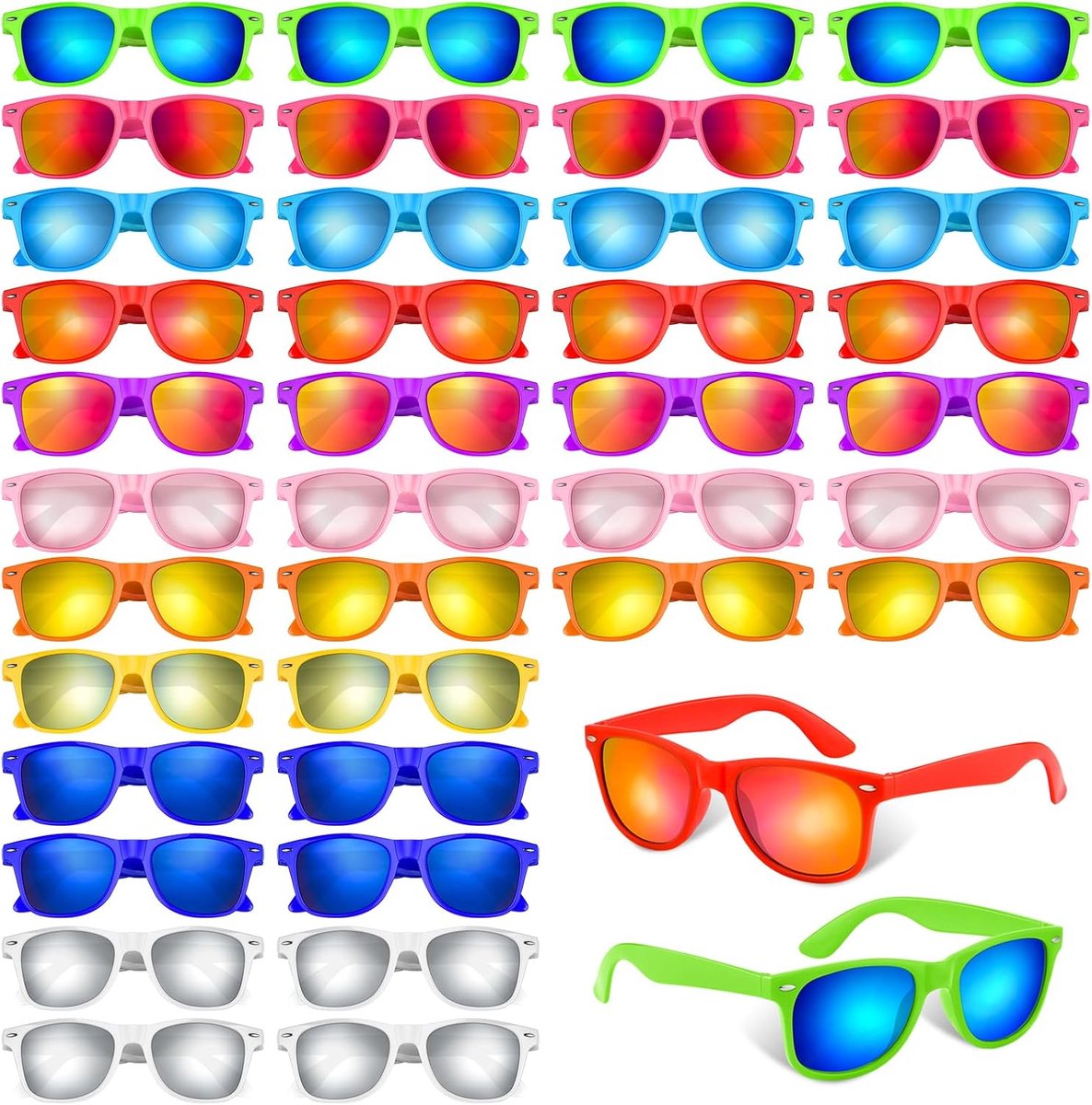 10/20/40 Pack Kids Zonnebril Bulk Retro Party Gunsten voor Bruiloft Strand Zomer Zwembad Feestbenodigdheden Goodie Stuffers