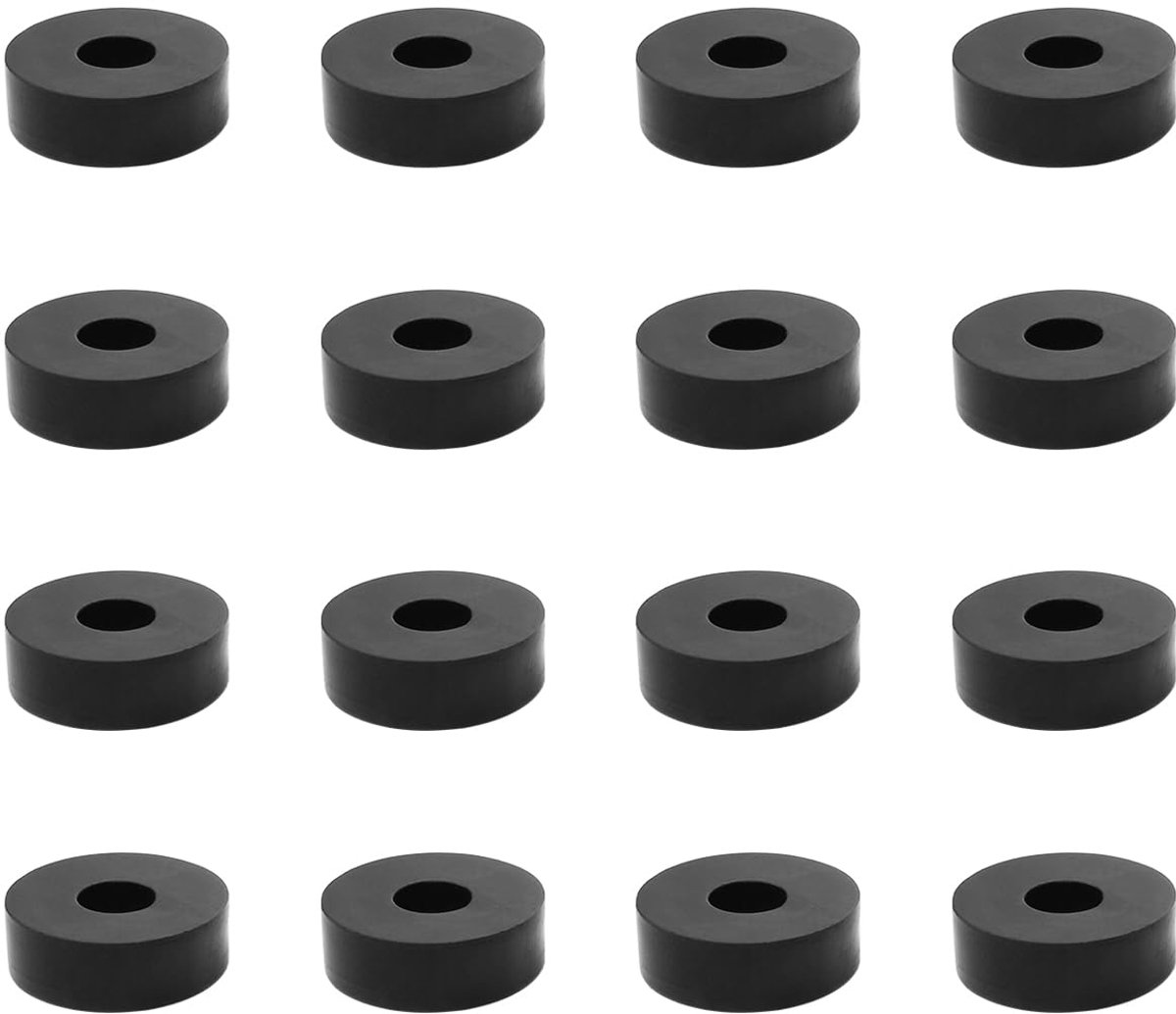 16 stuks rubberen afstandhouders, M4 kunststof afstandshulzen, 12 mm buitendiameter, 4 mm binnendiameter, 4 mm dik, kunststof afstandhouders voor huis, auto, accessoires, container