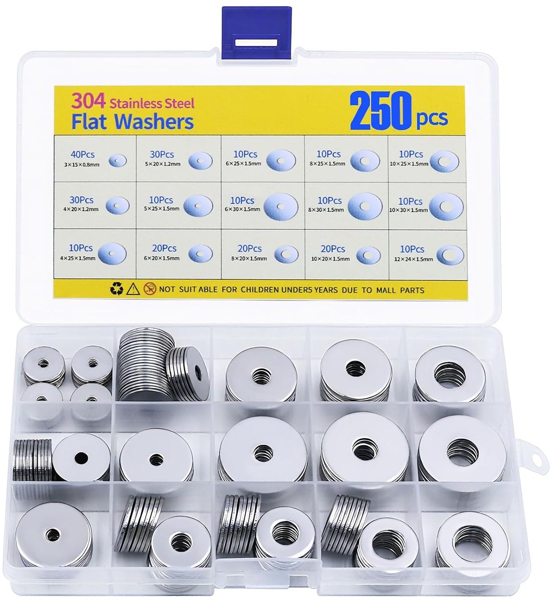 250 stuks sluitringen set