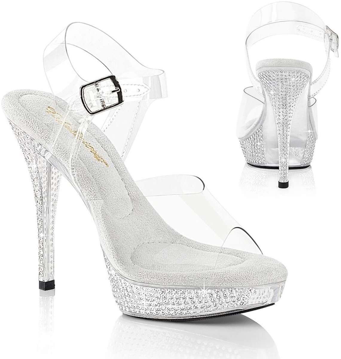 Fabulicious - ATHENA508 Sandaal met enkelband - US 6 - 36 Shoes - Wit