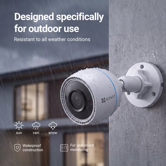 EZVIZ H3c Beveiligingscamera - Full HD 1080p - AI Persoonsdetectie - Nachtzicht 30 m - IP67 - Wifi - 2-weg Audio - Geen Abonnement — afbeelding 4