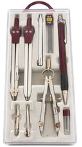 Passerset 9-Delig – Geometrieset met Passers, Vulpotlood & Tekenaccessoires – School Tekeninstrumenten – In Opbergdoos