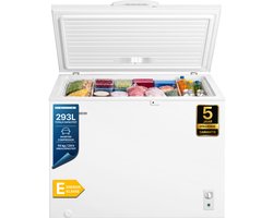 Heinner HCF-M293INVCE++ Vrieskist – 293 L – Convertible (Vriezer/Koelkast) – Inverter Compressor – LED-verlichting – Vergrendelbaar – Wit – 5 Jaar Garantie