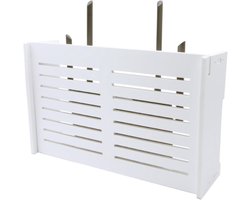 Wifi Router Opbergdozen voor Muurmontage - 38*8.5*20cm - Woonkamer Wandgemonteerde WiFi Opbergdoos - voor het opbergen van draden, routers, TV-decoders - wit