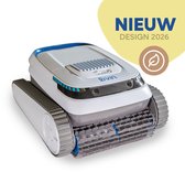 LIVIN' AquaBot - Zwembadrobot - Reinigt Bodem en Wanden - Krachtige Borstel - 2,5 Uur Reiniging - Draadloos - Slimme Navigatie - 120 Min Snelladen - 45° hellingen & 90° wanden - 2 jaar Garantie