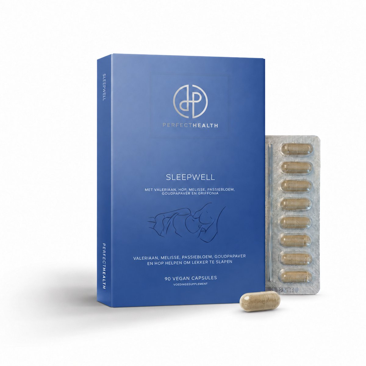 Bol.com Perfect Health - Sleepwell - Melatonine Capsules - Goede Nachtrust en Diepe Slaap - Ontspanning en Relaxatie - Bevat Val... aanbieding