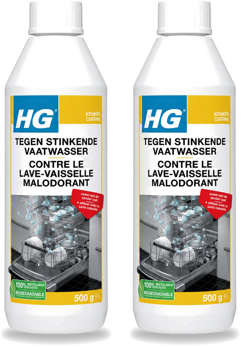 2 x HG - Tegen Stinkende Vaatwasser - Met & Zonder Vaat - 12 Behandelingen - Bulkverpakking - 2 stuks