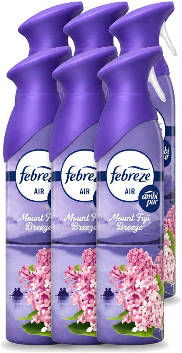 6 x Febreze – Luchtspray – Mount Fuji Breeze – 185 ml - Voordeelverpakking - 6 stuks