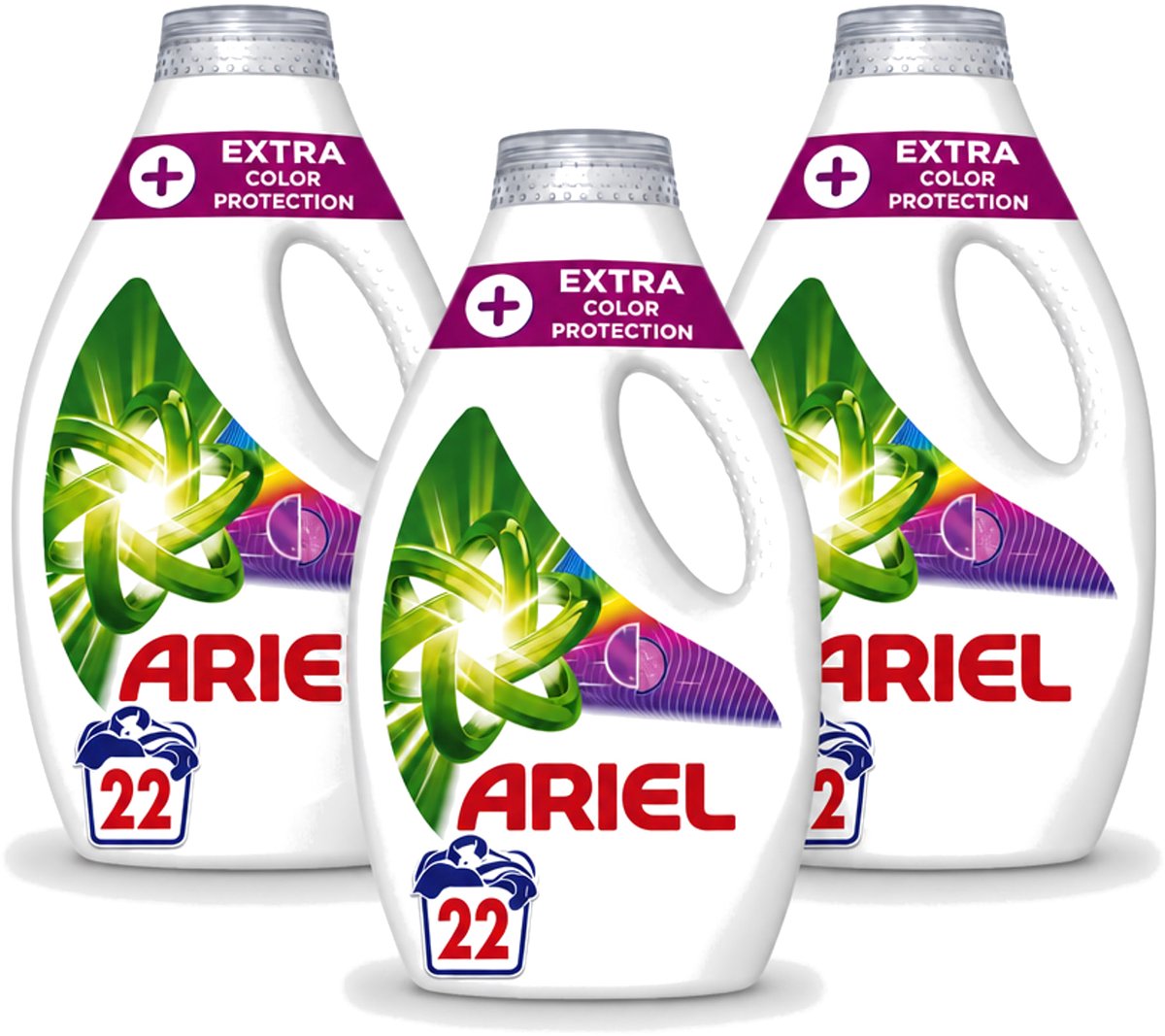 3 x Ariel – Vloeibaar Wasmiddel – Extra Color Protection – 990 ml – 22 wasbeurten - Voordeelverpakking - 3 stuks