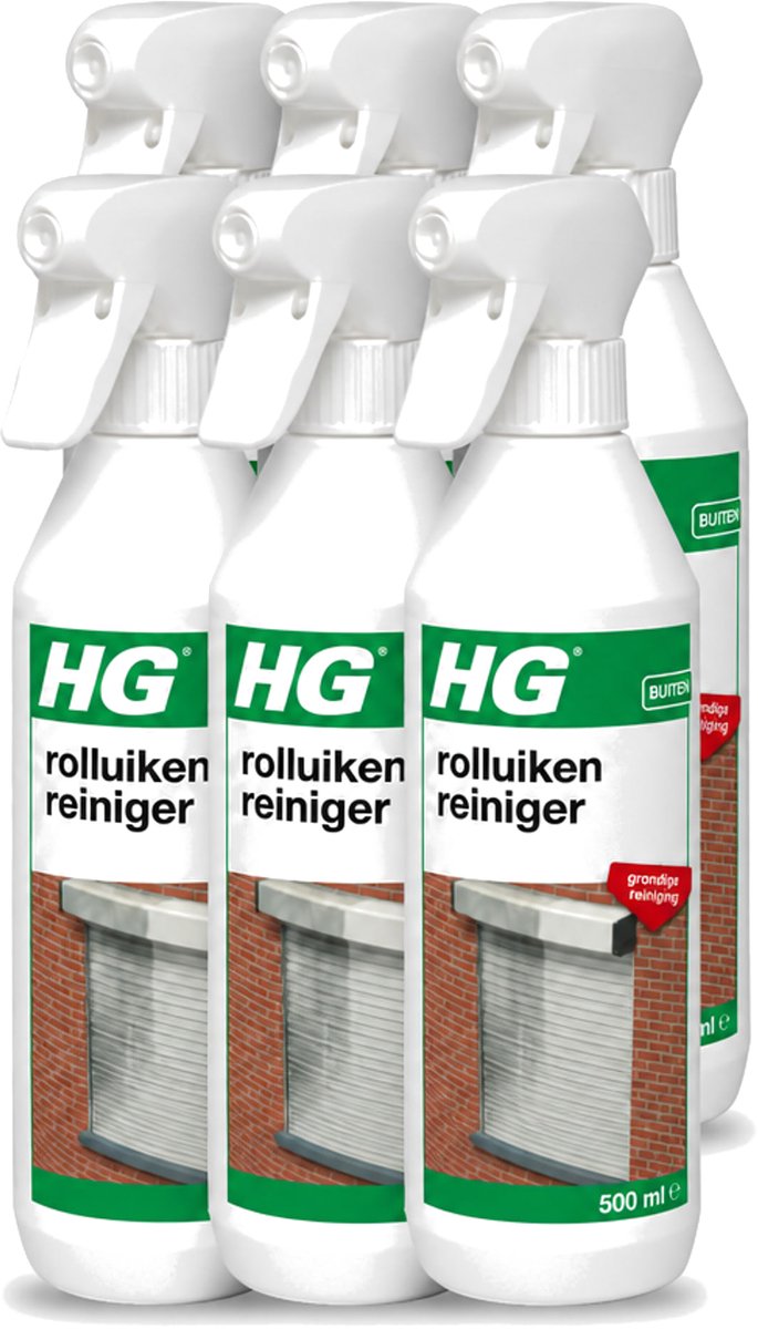 6 x HG - Rolluikenreiniger - Grondige Reiniging - 500 ml - Voordeelverpakking - 6 stuks