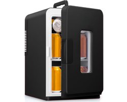 Kavo® Minibar - 15L Capaciteit - Mini Koelkast - Draagbare Koelkast - Zwart - 45cm x 25cm x 31cm