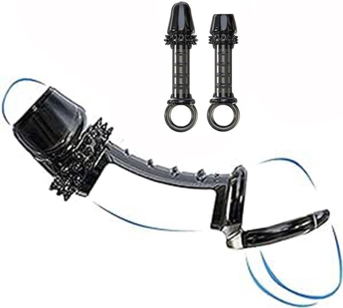 Penis Pik Seks Ring, Glans Testikel Ring,2 Mannelijke Uithoudingsvermogen Training Fitness Beschermende Hoesjes, Zachte Fitness Ringen, 2 Stijlen. Paar Geschenk - K + 11