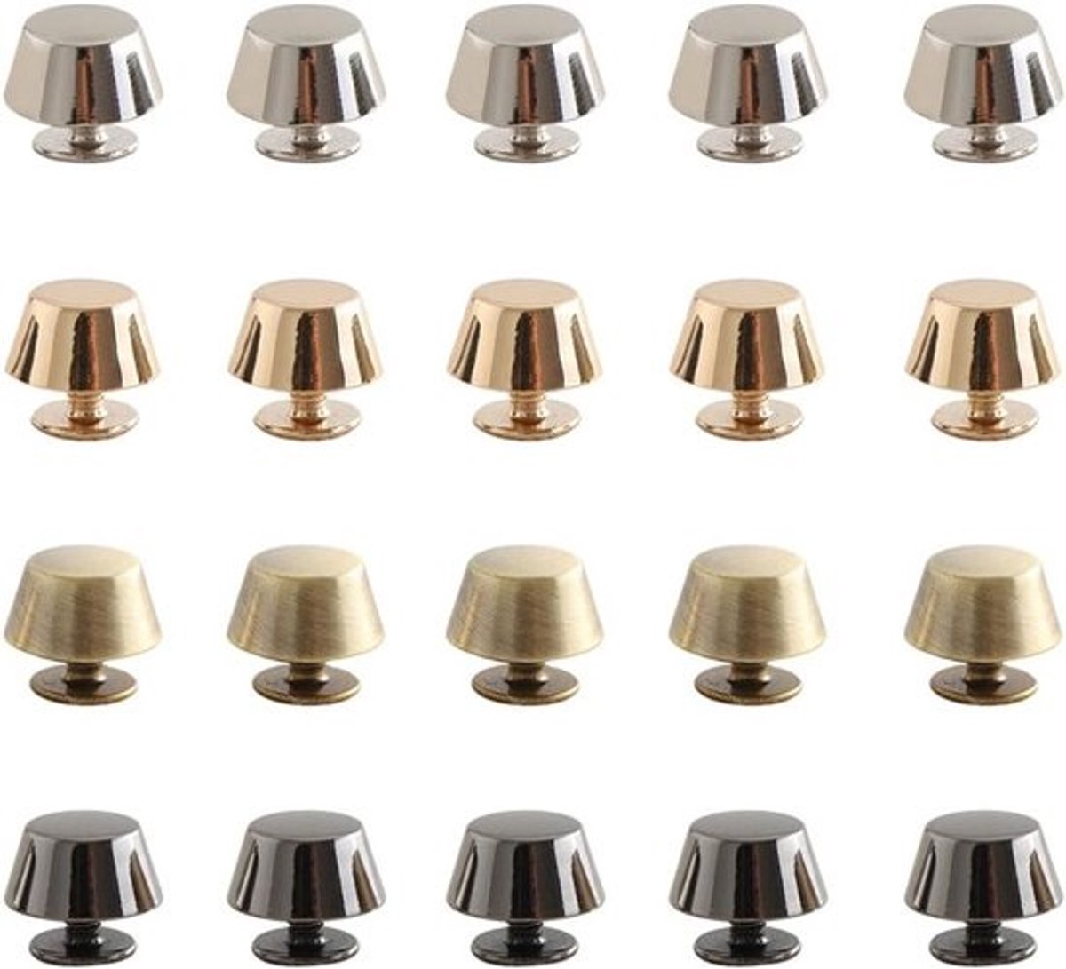 Zakpoten voor tassen - 40 stuks bodemnagels, steunvoeten, platte kop, 10 mm x 5 mm