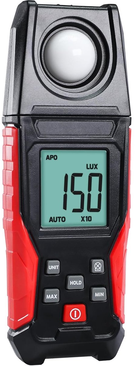 Lichtmeter, Digitale Lichtsterktemeter, Luxmeter, 0,1~200.000 lux (0,01~20.000 FC) Luxmeter, Lichtintensiteit, Helderheidsmeting voor Binnen en Buiten, Planten, Filmfotografie, Lumenmeter