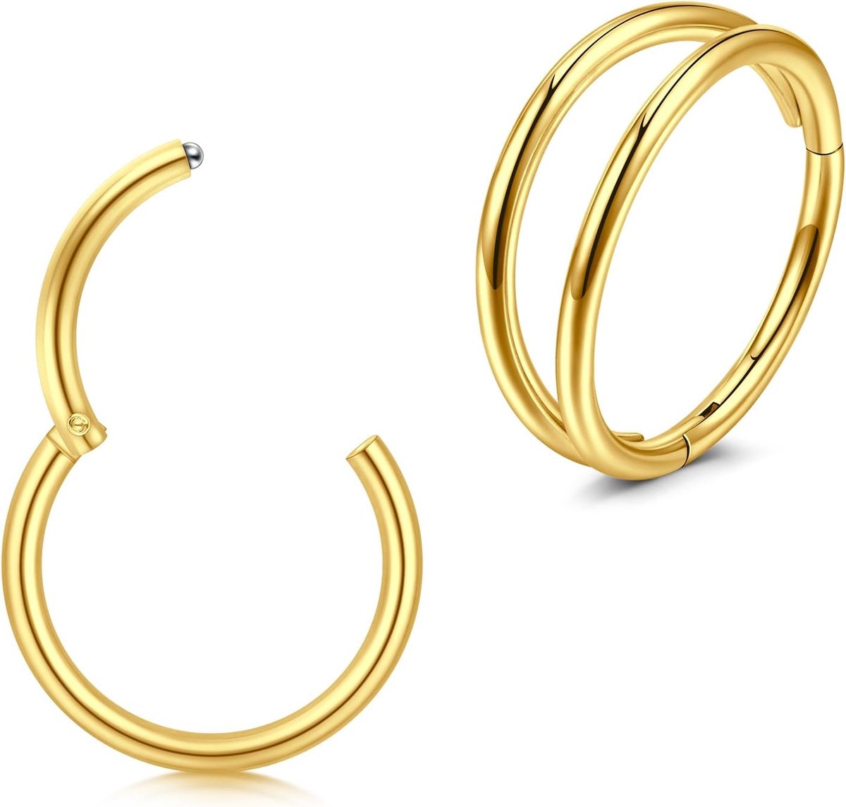 2 stuks neuspiercings ring helix piercings piercing oor septum piercing neusring piercing oorpiercing conch kraakbeen piercing ring zilver goud zwart 16g 18g 20g
