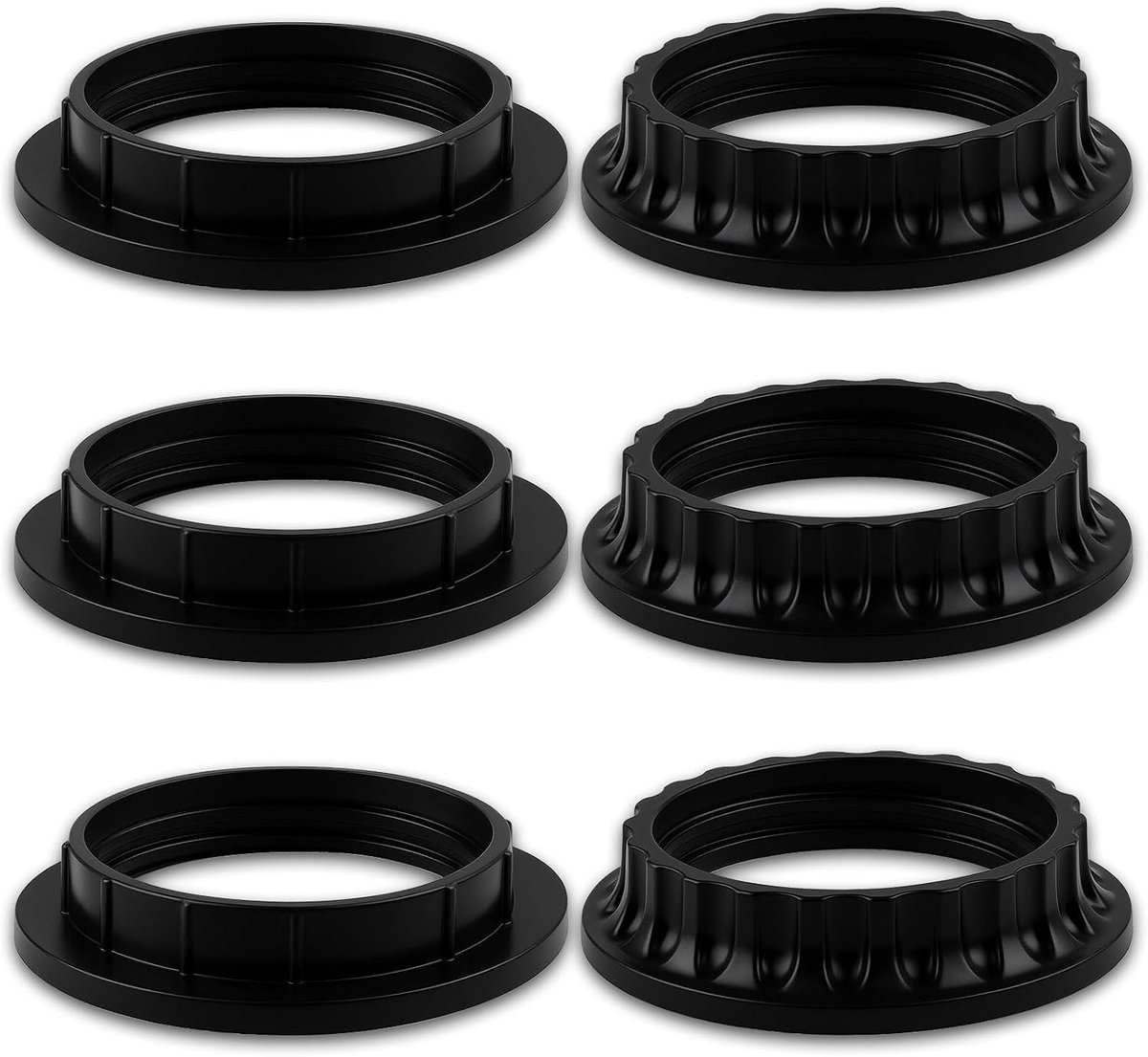Set van 6 E26 Lamp Fittingen – E26 Lamp Houders, Adapterringen voor Hanglampen, Geschikt voor 34mm en 39mm Lampen, Verlichting Accessoires