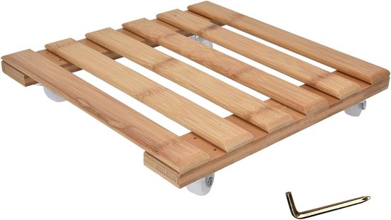 Robuuste Vierkante Plantroller met 360° Afneembaar Ontwerp voor Bloempotten, Tot 20 Kg Draagvermogen voor Binnen en Buiten Tuin Gebruik