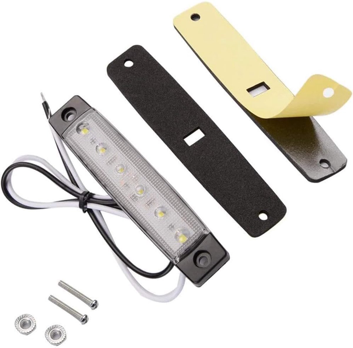 5 STKS Marine LED-verlichting Zwarte Basis, Anti-botsing Waterdichte Navigatieverlichting met Schroeven voor Kajakken op Schepen Bij Alle Weersomstandigheden (WHITE)