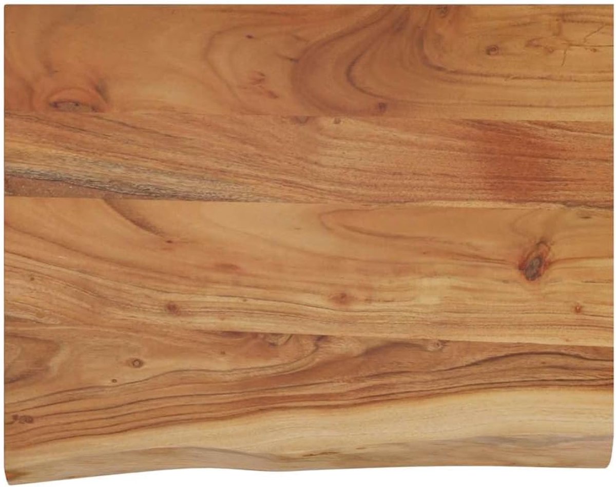 Wandplank van massief acaciahout, 50 x 40 x 3,8 cm, voor de rand