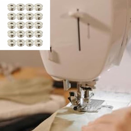 Set van 20 klossen naaimachine, ijzeren klossen die niet gemakkelijk roesten, universele hardware-accessoires voor naaimachine (21 mm x 9 mm/0,83 inch x 0,35 inch) — afbeelding 3