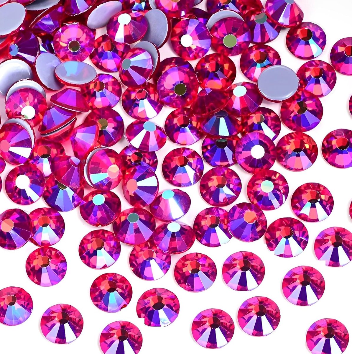 Hotfix Steentjes platte achterkant kristal edelstenen SS16 4mm, Siam