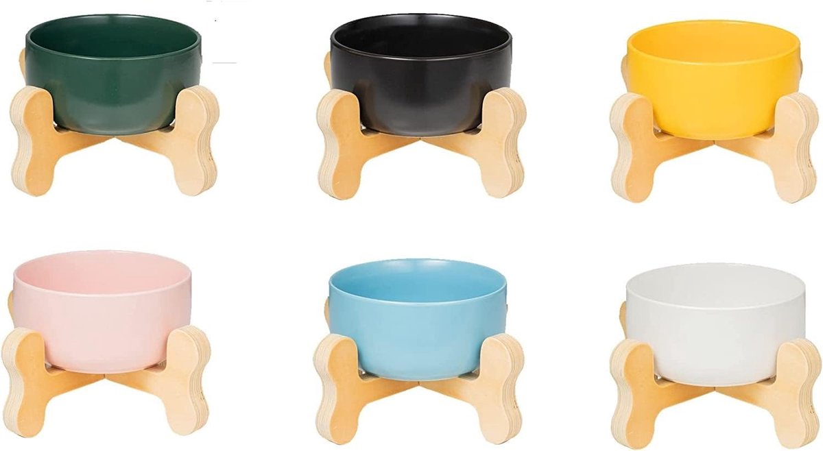 Keramiek houten bot verschillende kleuren (groen)