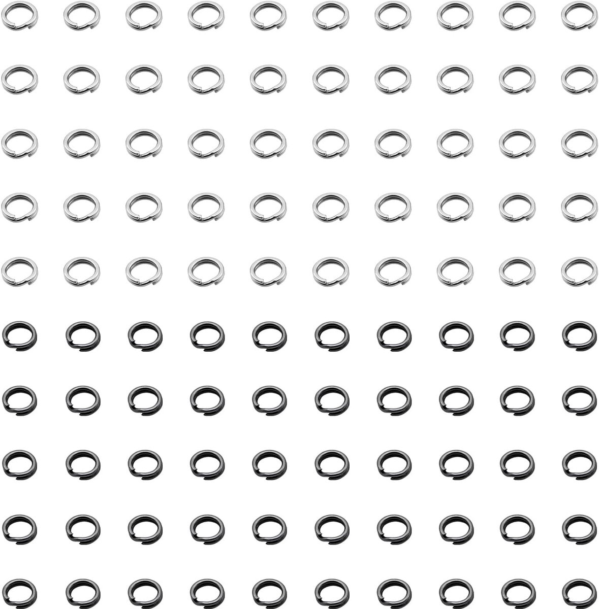 100 Stuks Platte Open Ring, Roestvrijstalen Open Ring, Mini -Verbindingsring, Diy Open Ring, Kleine Sleutelring, Open Sprongringconnector, Geschikt Voor Sleutel, Ambacht Maken, Vissen