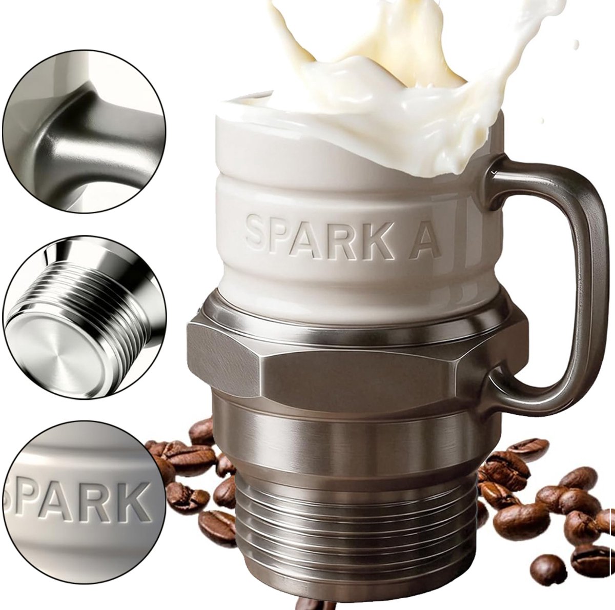 Bougie-Mok - Creative Engine-Koffiemok - Grappige Mok Voor Monteurs - Met Hittebestendige Handgreep - Cadeau Voor Autoliefhebbers