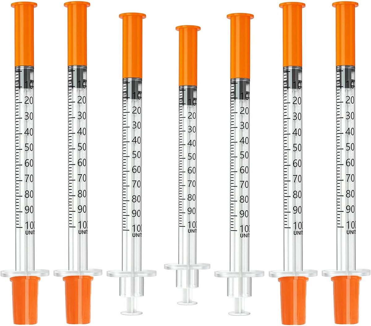 20 stuks 1 ml laboratoriumspuiten, 30 g × 8 mm, afzonderlijk