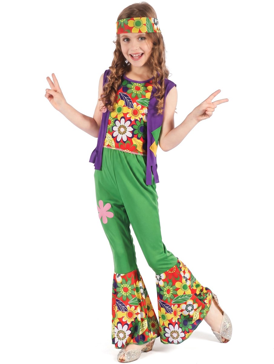Vegaoo - Hippie Flower Power kostuum voor meisjes