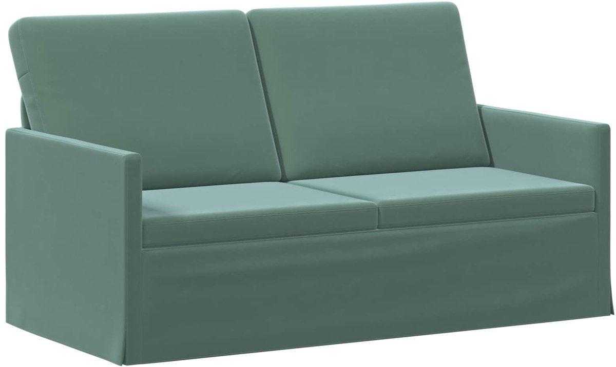 vidaXL 2-zitsbank - Zeegroen - 150 - x - 81 - x - 82 - cm - fluweel