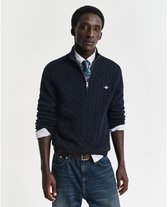 Gant Navy pullover met halve rits