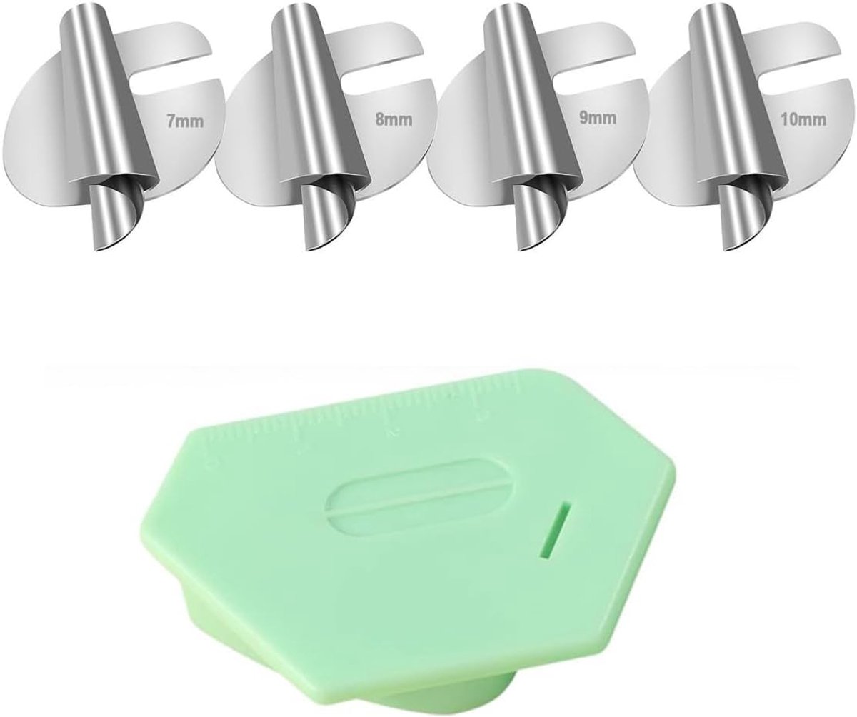 Naadgeleider voor naaimachine 4 maten Naaimachine-accessoires Rolzoomvoet (7-10 mm) Veelhoekige sterke magnetische meter met schaal