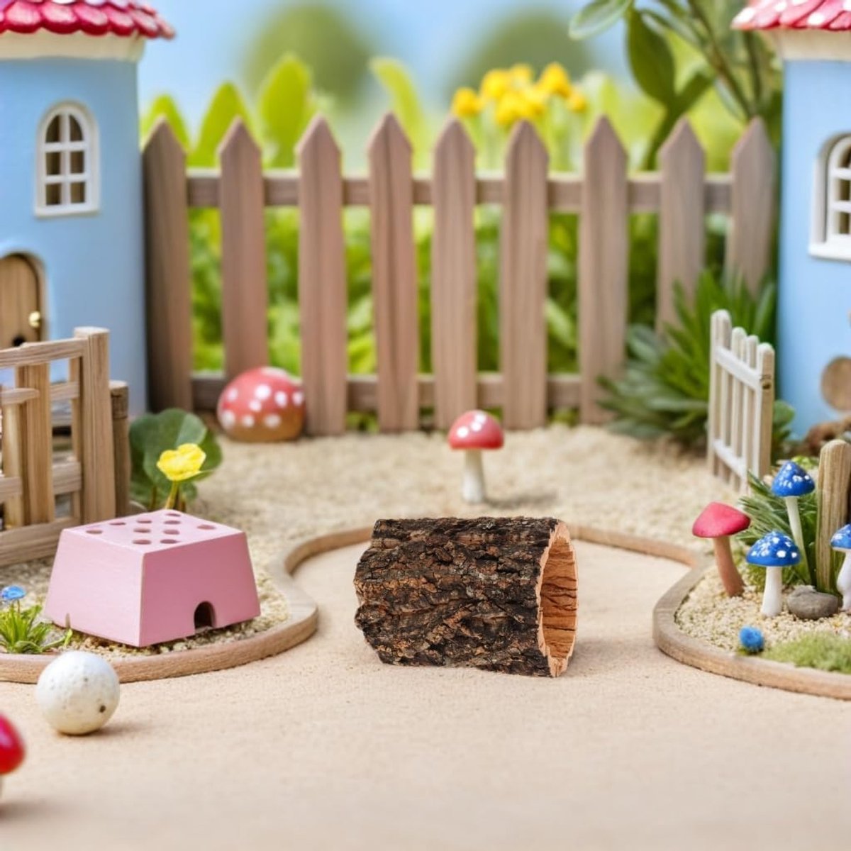 Reptielen schuilplaats boomstam holle kurkschors voor terrarium 10 x 15 cm