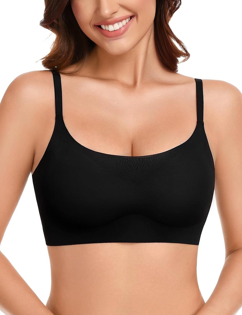Zonder beugel voor dames, zacht, comfortabel, naadloos, smalle schouders, onzichtbaar, ademend, voor dagelijks gebruik, werk, slapen
