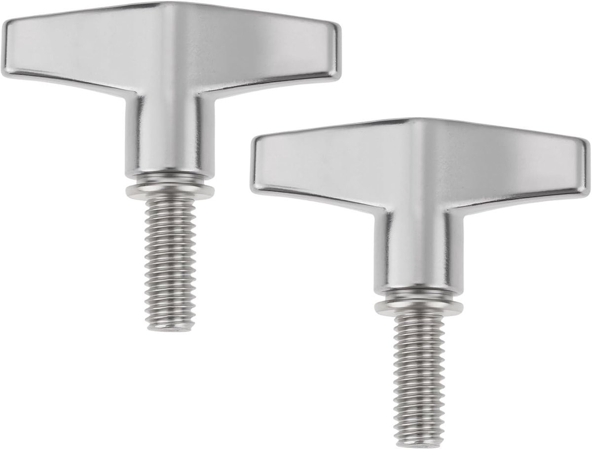2 Stks M6x15mm Bekken Stand Wing Noten Schroef Zinklegering voor Drummer