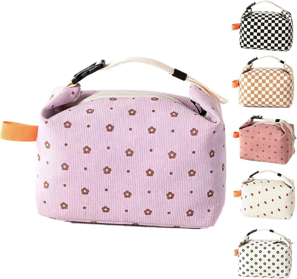 Lunchtas, schattige kartonnen geïsoleerde lunchbox, herbruikbare lunchtas, waterdichte lunchtas, opvouwbare lunchtas voor dames, heren, kinderen en studenten, reizen, picknick